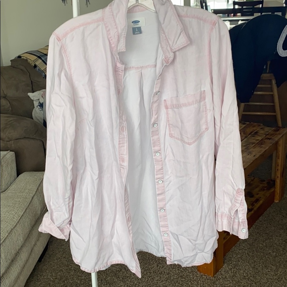 Old Navy pink flannel